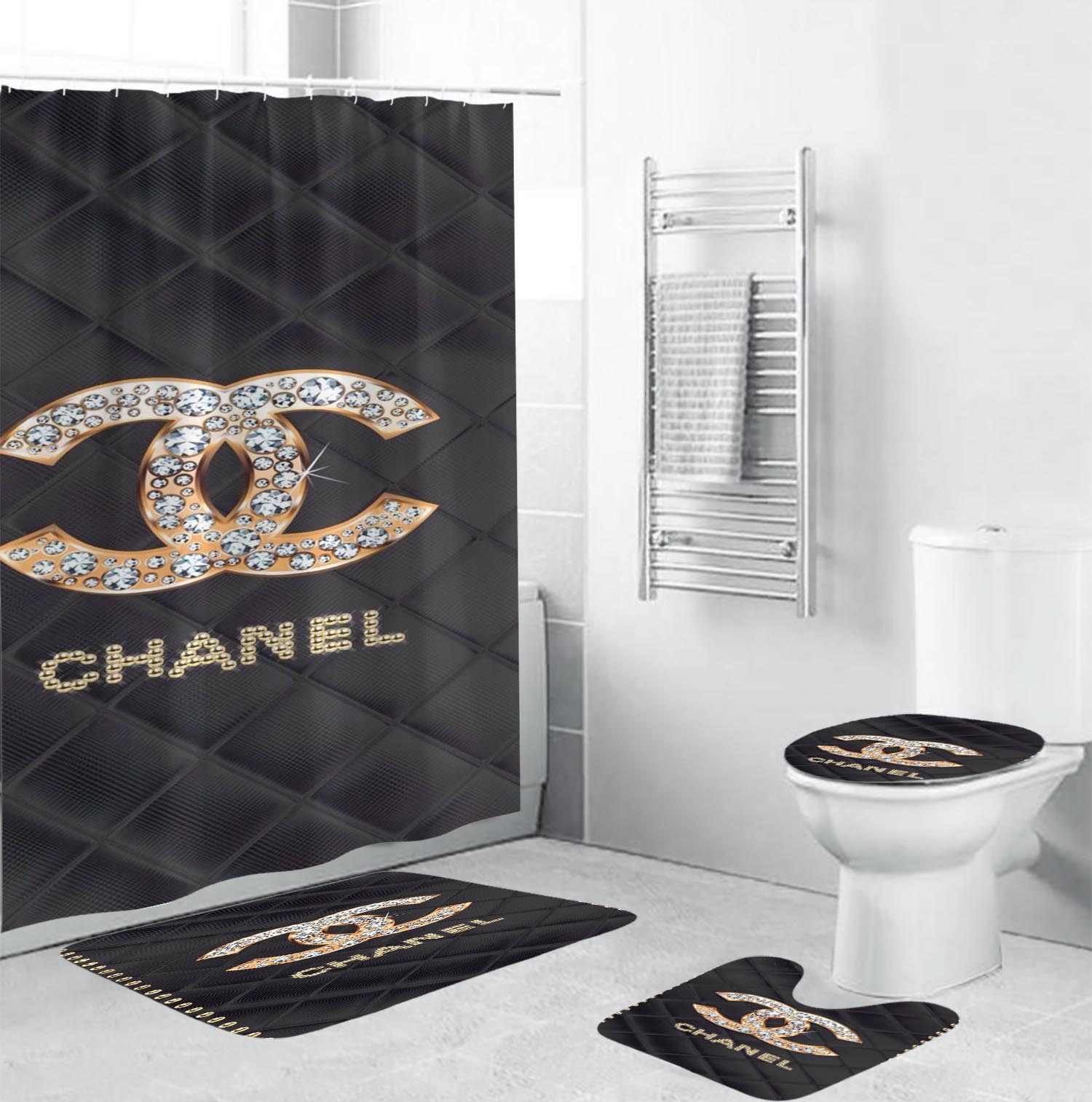 Chanel shower curtain
